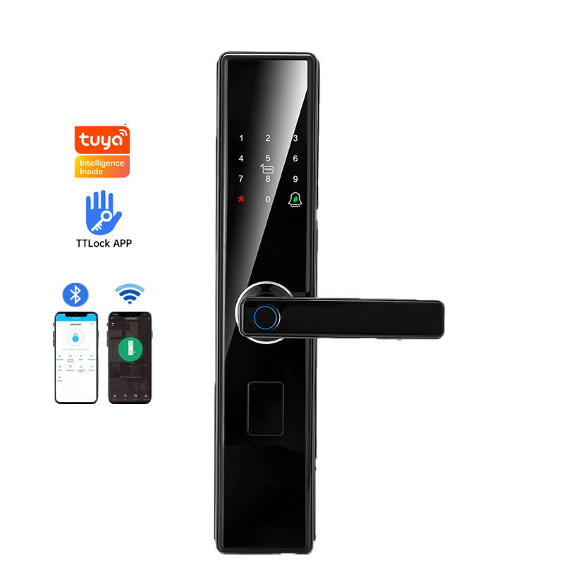 Cerradura digital glass aluminium sliding door smart locks for front door electronic smart door lock wifi no handle