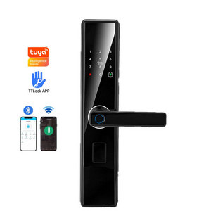 Cerradura digital glass aluminium sliding door smart locks for front door electronic smart door lock wifi no handle