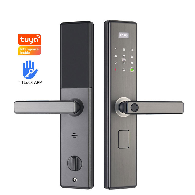 Cerradura digital glass aluminium sliding door smart locks for front door electronic smart door lock wifi no handle