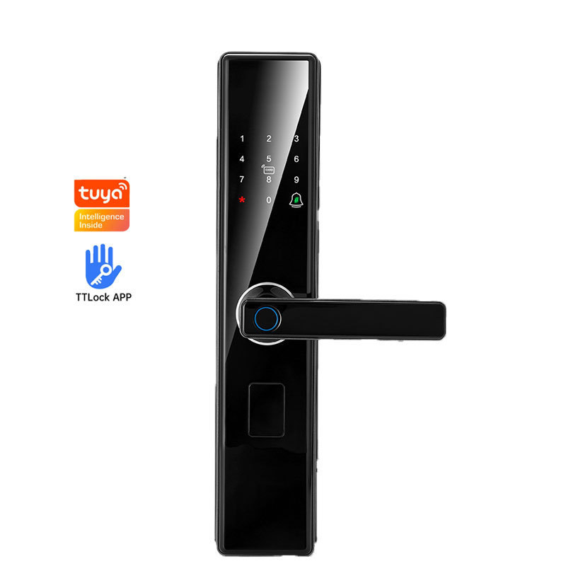 Cerradura digital glass aluminium sliding door smart locks for front door electronic smart door lock wifi no handle