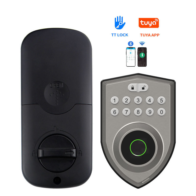 Waterproof Tuya APP Wifi Inteligente Lock Fingerprint Aluminium smart door electric drop bolt deadbolt lock