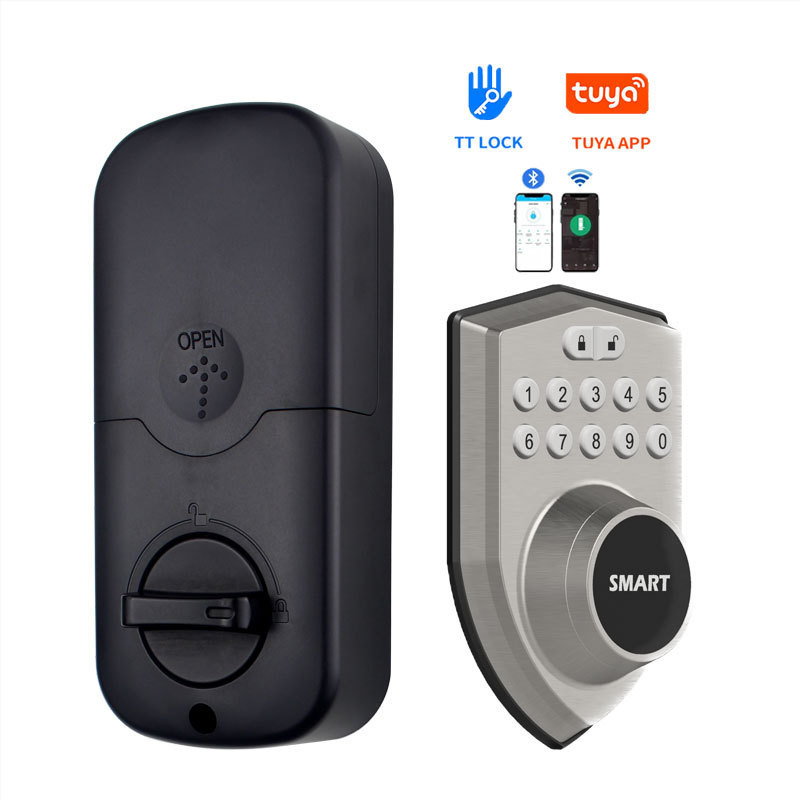 Waterproof Tuya APP Wifi Inteligente Lock Fingerprint Aluminium smart door electric drop bolt deadbolt lock