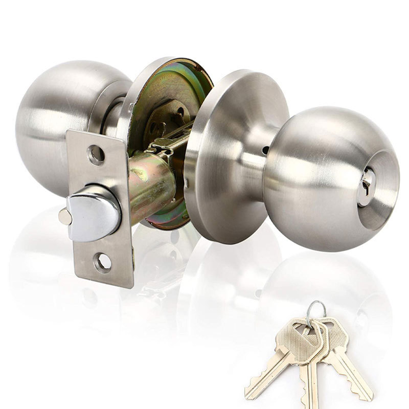 High Quality Commercial Bathroom Bedroom Knob Interior Passage Ball front door lock for wooden doors