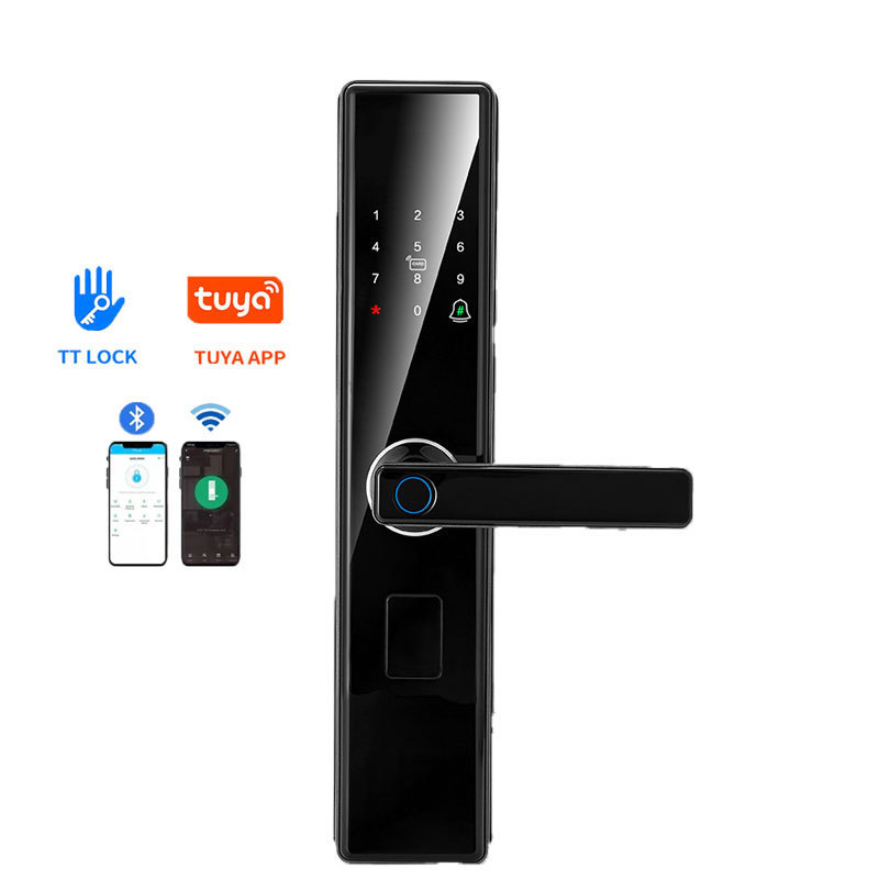 Doorhandle Locks Main Door Lock Set With Single Cylinder App Digital Smart Door Lock For Airbnb Apartment