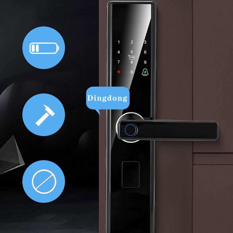 Inside Digital Handle Keyless Tuya Smart Lock Security Door Lock With Key Candados Intelligent Door Lock