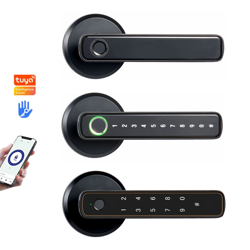 Interior Door Handle Fingerprint Smart Door Knob Cerraduras De Seguridad Inteligentes Para Puertas Digital Lock For Lockers