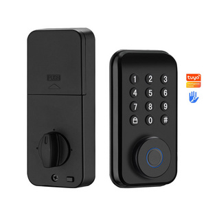 Digital Deadbolt keyless entry password Tuya ttlock Bluetooth wood door Smart deadbolt lock for home office