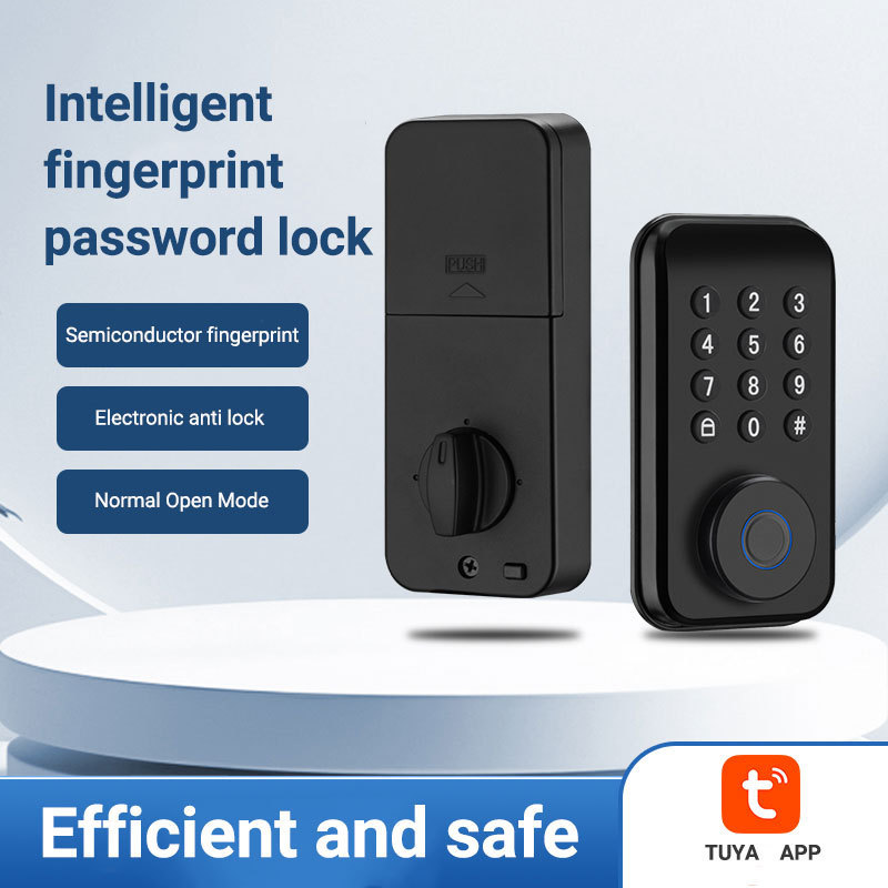 Digital Deadbolt keyless entry password Tuya ttlock Bluetooth wood door Smart deadbolt lock for home office