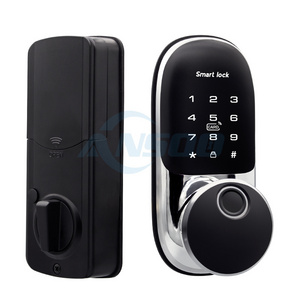 Fingerprint dead bolt lock keypad digital self locking keyless digital entry door tuya app wifi smart deadbolt lock