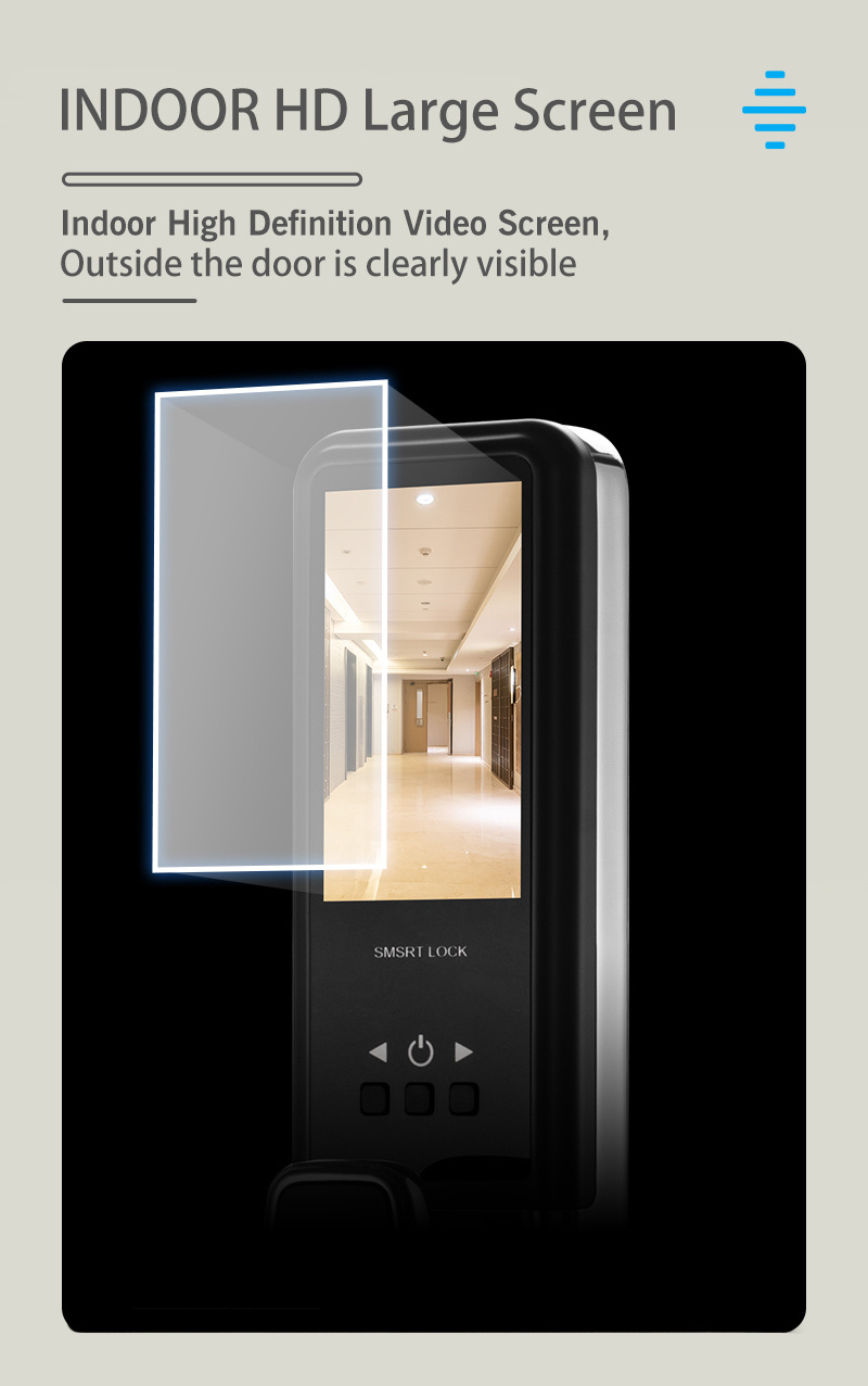 Automatic Camera 3D Face Recognition fingerprint TUYA WIFI remote cards Digital electric Smart Door Lock With Door Bell