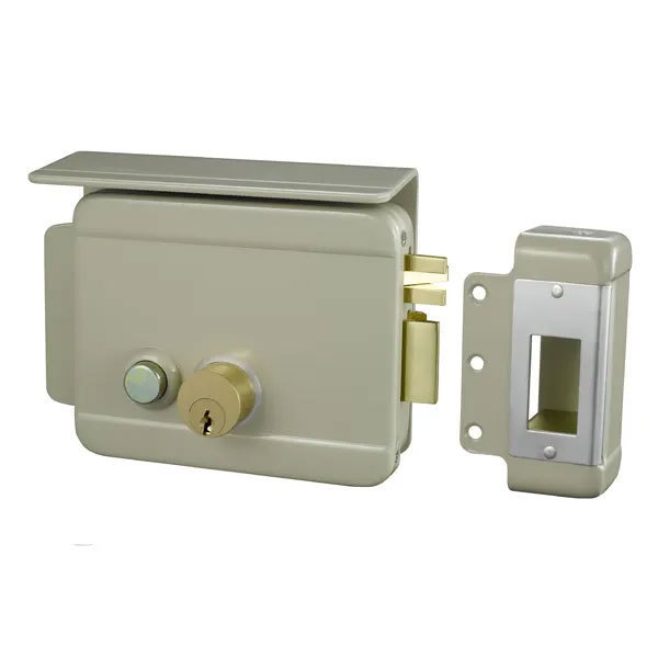 Rim Lock Door 12V With Rim Cylinder Door Gate Bolt Lock Latch Electric Magnetic Rim Lock With Brass Cylinder