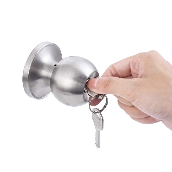 Doorknob Privacy Bathroom Bedroom Interior Safe Keyed Entry Door Tubular Knob Door Lock