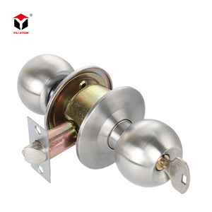 Factory Wholesales Stainless Steel Security Entrance Cylindrical Ball Door Handle Lock Tubular round knob door lock