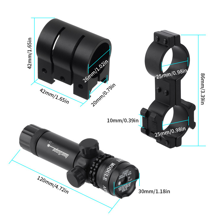 MZJ Optics tactical adjustable green laser sight with mount remote pressure switch hunting laser sight