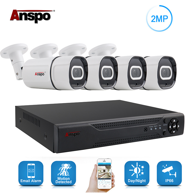 1080P /5MP CCTV Security Camera System HD  Outdoor Video Surveillance 4CH DVR Kit