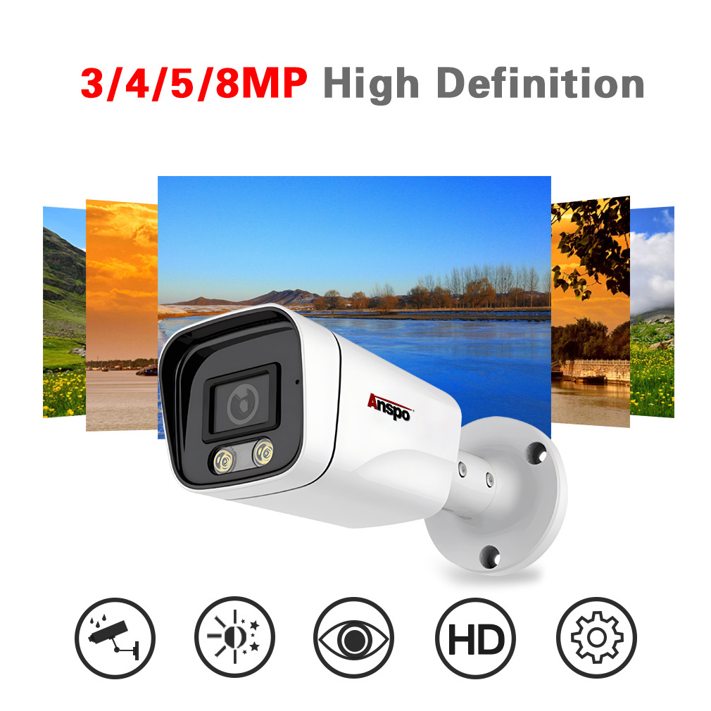 poe 3MP 4MP 5MP 8MP 4K Outdoor  IP POE Camera Night Vision  Security wireless Camera CCTV security Infrared light