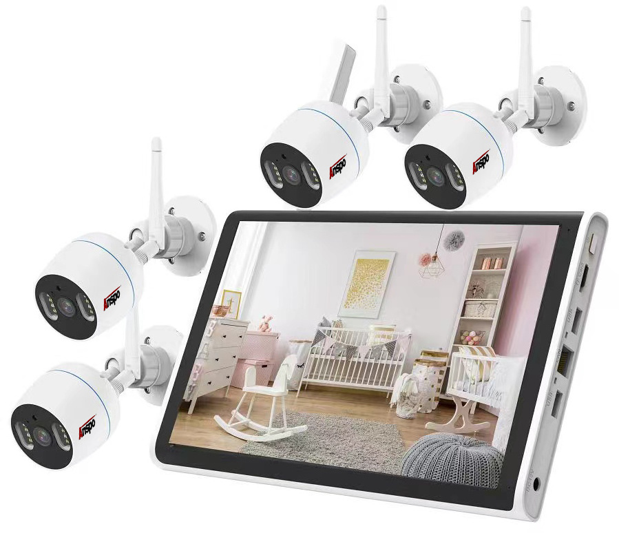 2MP 4CH Wireless Camera Kit Wifi NVR with 10 inch Monitor Screen IP LCD 4 Channels Surveillance WIFI Kit