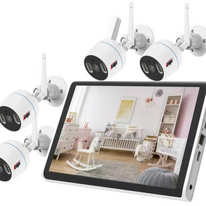 2MP 4CH Wireless Camera Kit Wifi NVR with 10 inch Monitor Screen IP LCD 4 Channels Surveillance WIFI Kit