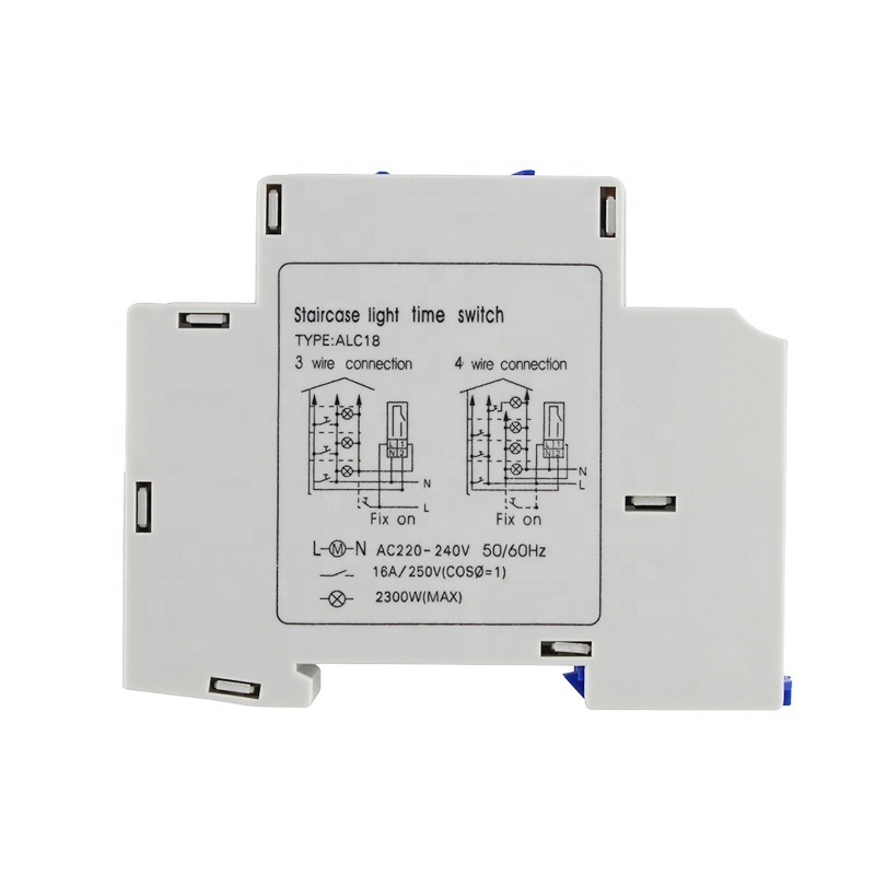 Staircase light timer switch ALC18 20 Minutes 220V 16A Mini Din Rail Automatic Mechanical timer switch