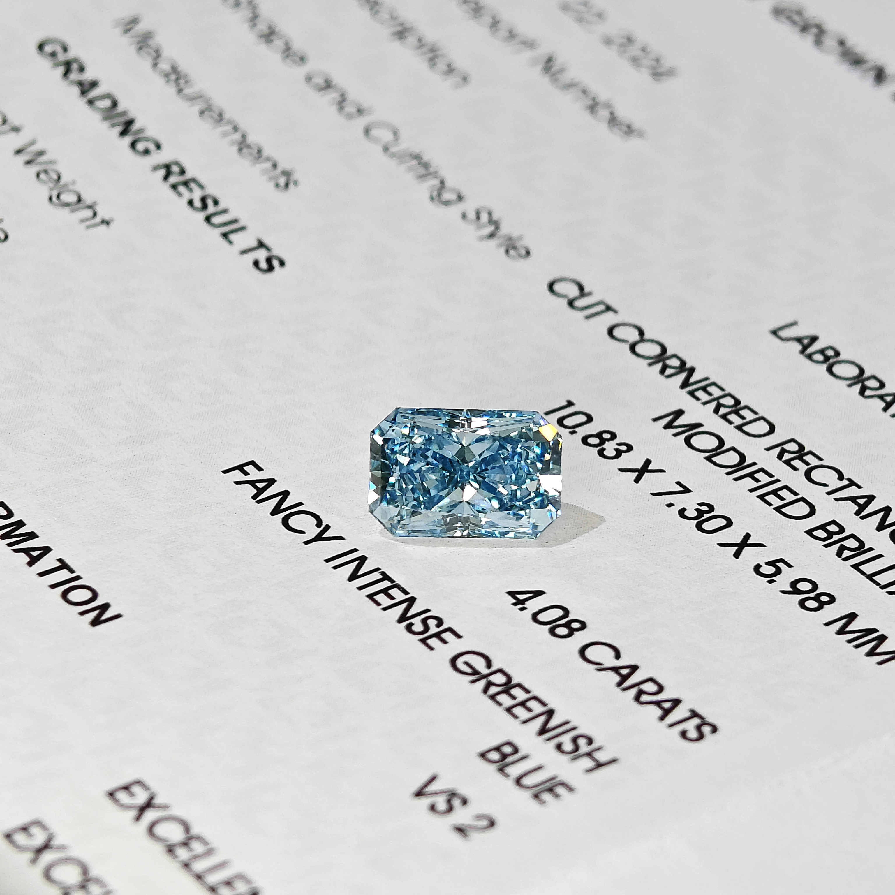 Fancy Intense Blue Lab Grown Diamond IGI GIA Certificate 4.08ct Wholesale Lab Created Diamond HPHT CVD Lab Grown Diamond