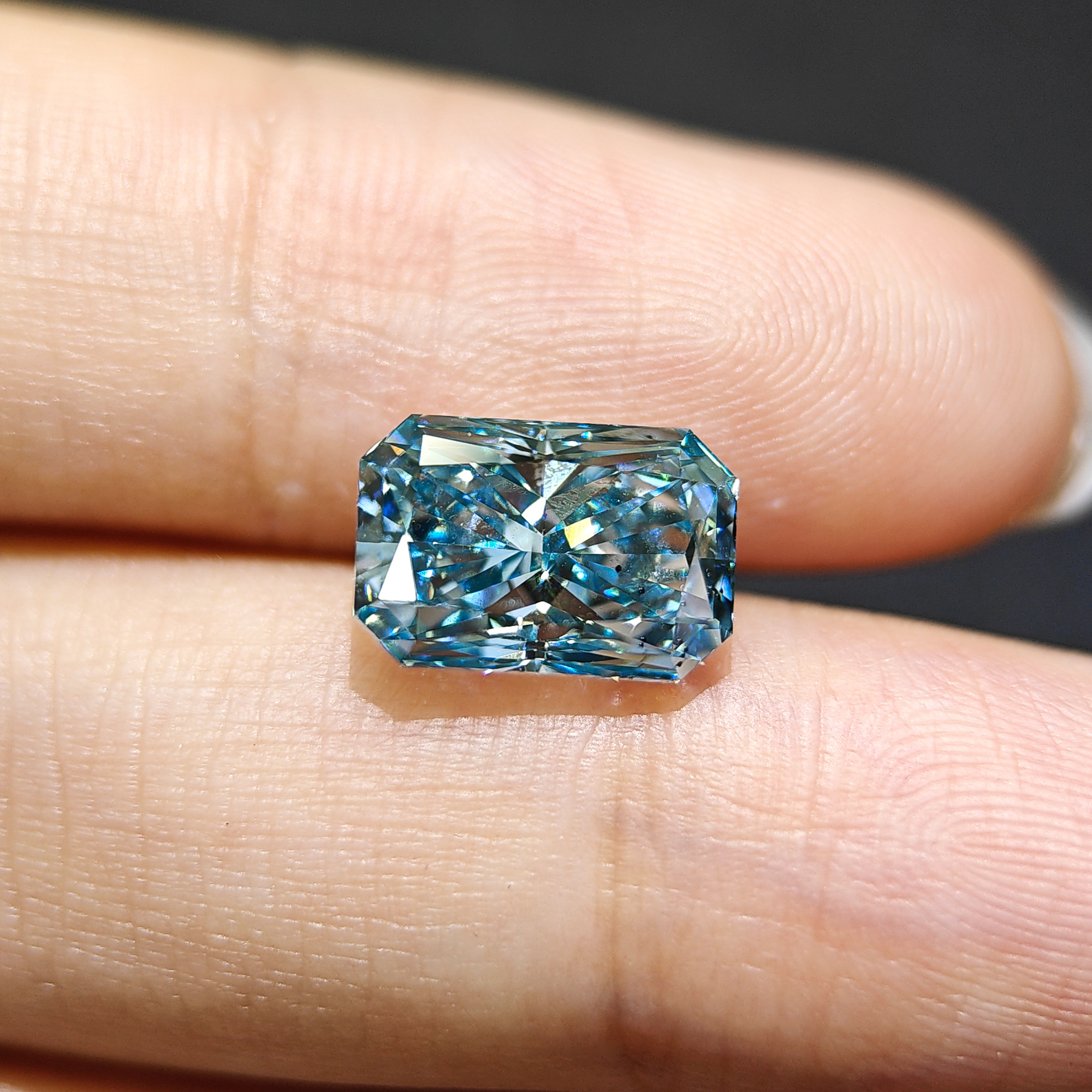 Fancy Intense Blue Lab Grown Diamond IGI GIA Certificate 4.08ct Wholesale Lab Created Diamond HPHT CVD Lab Grown Diamond