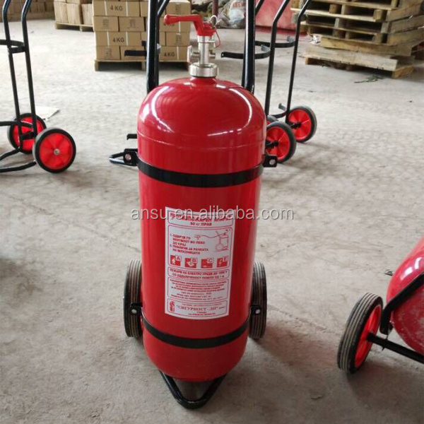 75kg 100kg 50kg  Wheeled Trolley DCP Fire Extinguisher 50kg trolley mounted fire fighting extinguishers