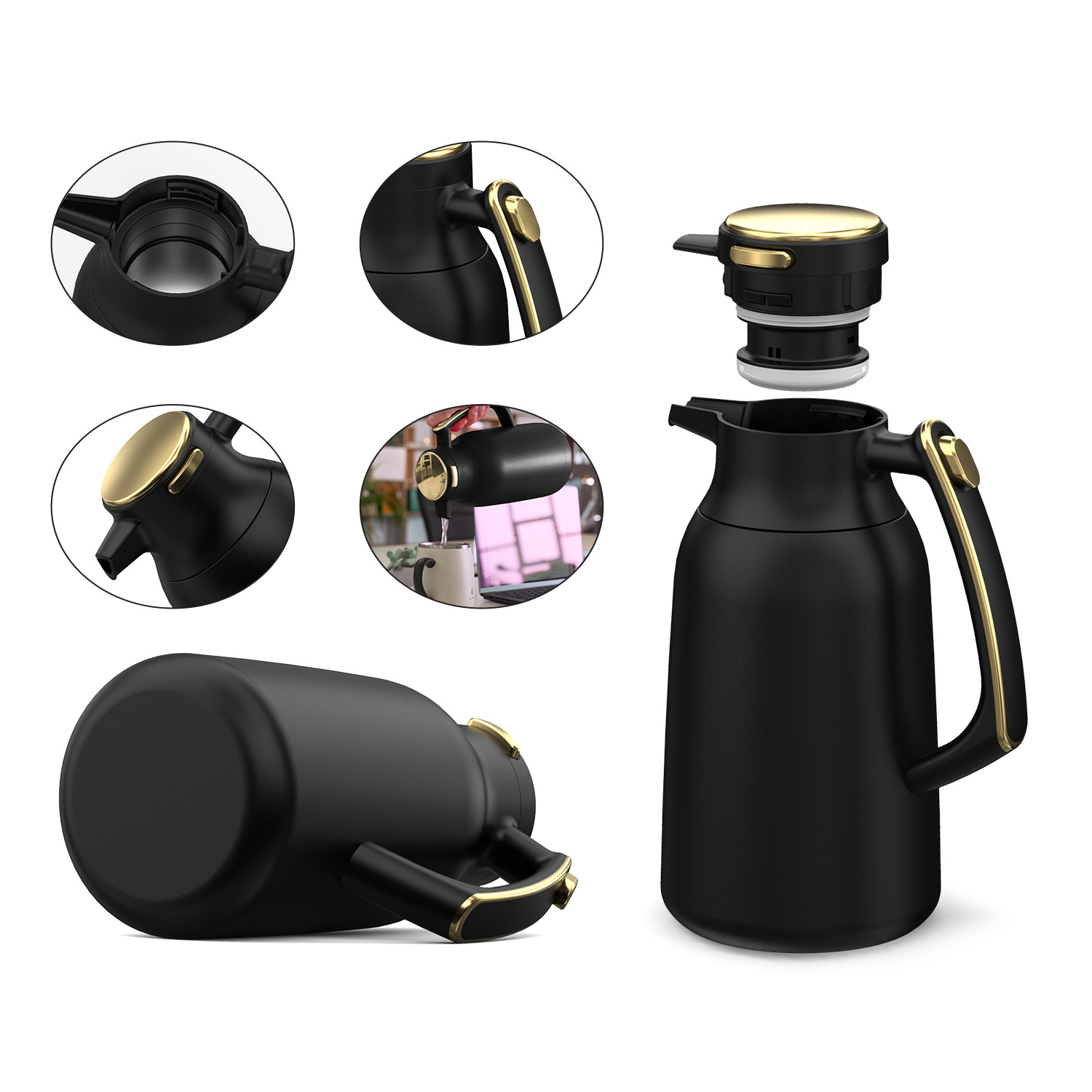 AS Vacuum thermal insulated tea coffee pot