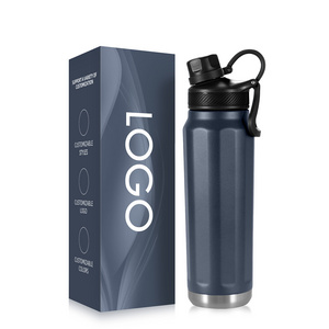 ANSHENG sports travel vacuum flask powder coated stainless steel double walled thermal water bottle