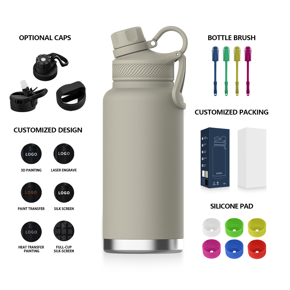 HOT Products Thermos Bottle Double Wall Sport Stainless Steel Sublimation Tumbler Water Bottles For Sport