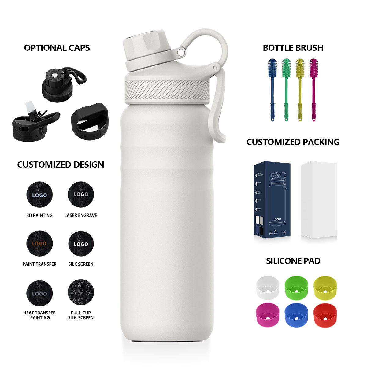 Wholesale Freesip Insulated Stainless Steel School Water Bottle With Custom Logo In Bulk