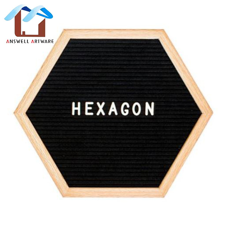 New Free Sample Decoration Black Wooden Changeable Felt Letter Board With Low