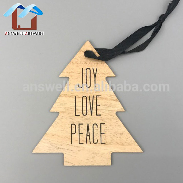 Wooden Christmas Decoration Wholesale Classic Customized Home Hanging Ornaments Wall Wooden Christmas Decorations