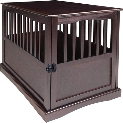 High Quality Wooden Large Indoor Furniture Small Puppy House Kennel Modern Dog Cage Insulated Medium Pet Crate End Table