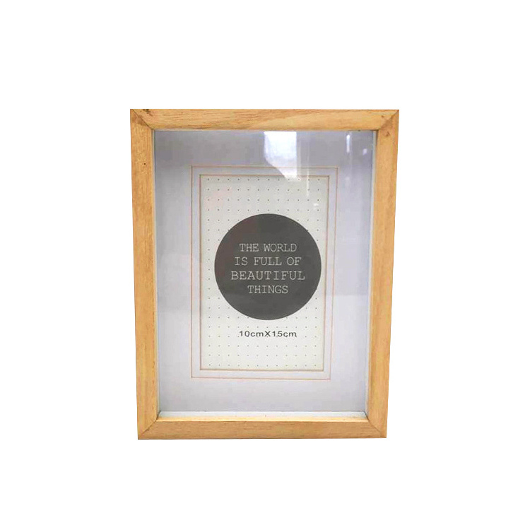 Photo Frame Bulk Box Frame Wholesale Custom Small Shadow Box Frames Marcos De Foto Wood Hanging Natural Solid Customized Logo