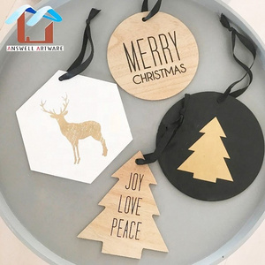 Wooden Christmas Decoration Wholesale Classic Customized Home Hanging Ornaments Wall Wooden Christmas Decorations