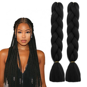 Wholesale  24 inch Jumbo Braiding Hair  100g African Crochet Braids Hair Synthetic Hair Extensions