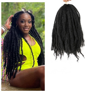 Marley Hair For Twists 18inch Braiding Hair Afro Kinky Extensions Twist Crochet Braids Synthetic Hair