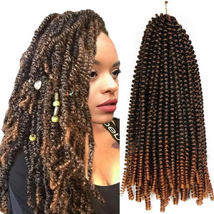 12 inch Synthetic Spring Crochet Hair Crochet Braids Nubian twist Colorful Spring Twist Crochet Hair Extension Spring Twist Hair