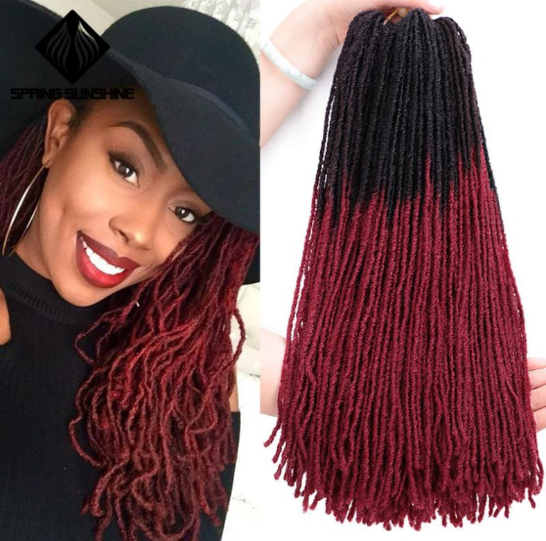 Sister Locks Hair Extension Ombre Blonde/Brown/Bug/Black Dreadlocks Synthetic Hair Dread lock Faux Locs Hair Braids For African