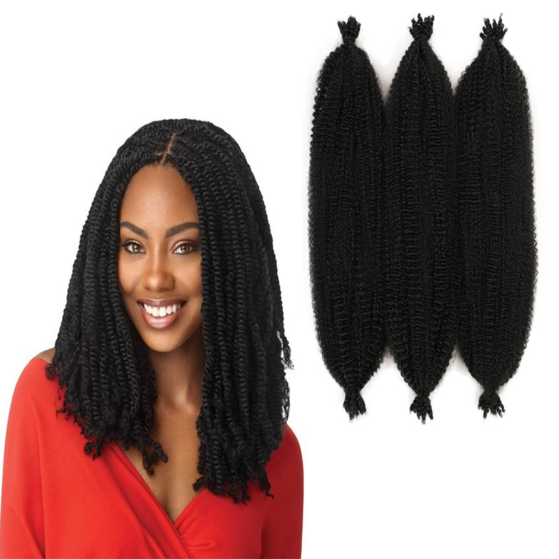 Ombre Springy Afro Twist Crochet Hair Cheap Beautiful Synthetic Kinky Marley Braiding Hair French Curly Springy Afro Twist Hair