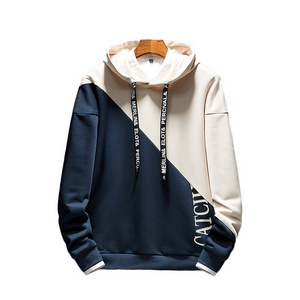 High Quality Men's Loose Stripe Ribbed Hoodie Street Garment Men's Crewneck Pullover Hoodie