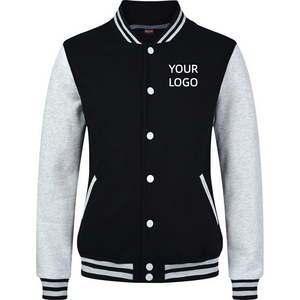 mens jackets cardigan with fleece warm work clothes printing embroidery custom logo patterns varsity jacket for men