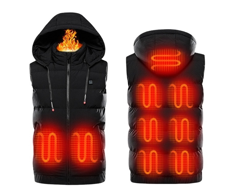 ANSZKTN winter OEM Hot Selling Plus Size Heated Vests in stock usb warm outdoor Vests jacket men's heated waistcoat