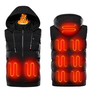 ANSZKTN winter OEM Hot Selling Plus Size Heated Vests in stock usb warm outdoor Vests jacket men's heated waistcoat