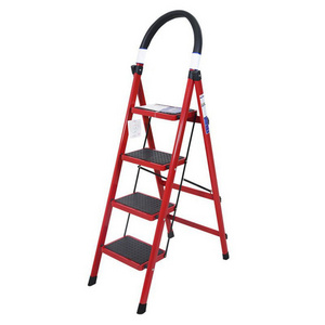 Small Step Folding Ladders 2-5 Steps for Sale Household Narrow Step Ladder Carton Anta Red Modern Supermarket Customized Step