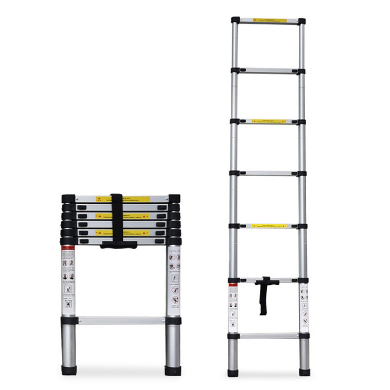 Household Safety Folding Ladder 2m 2.6m 3.2m 3.8m Aluminum Climbing Telescopic Ladder