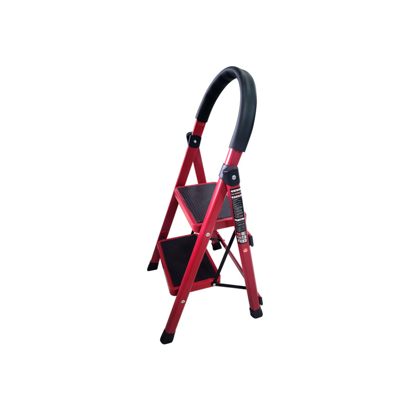 Household Red Foldable Extension Ladder Convenient Step Ladder 2-6 Steps