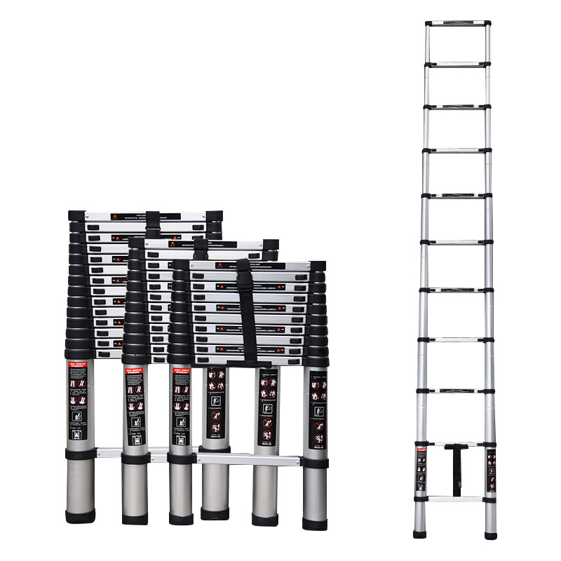 Household Safety Folding Ladder 2m 2.6m 3.2m 3.8m Aluminum Climbing Telescopic Ladder