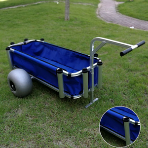 High-Capacity Beach Trolley Cart Carp Fishing Camping Outdoor Fishing Cart With Two Balloon Wheel