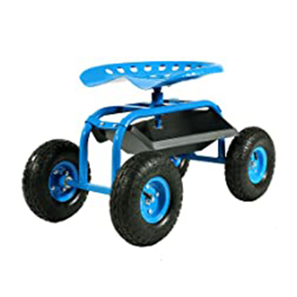 The quality is excellent Trolley Cart With Seat Easy To Use Garden Heavy Wagon Cart With Rod Holder